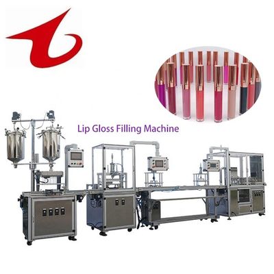 quality  Small Volume 20L Cosmetic Cosmetic Tube Lip Gloss Viscous Liquid Filling Machine factory