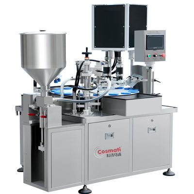 quality  Automatic Powder Feeding Factory Direct Selling Liquid Lotion Cream Filling And Capping Machine For Cosmetic factory