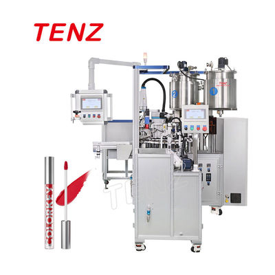 quality  Beverage Equipment TENZ TM-12-1F Full Lip Gloss Cosmetic Automatic Mascara Filling Capping Machine factory