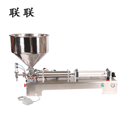 Small Plunger Food Drink Honey Shampoo Nail Semi Automatic Cosmetic Plastic Paint Bottle Liquid Paste Packing And Filling Machine