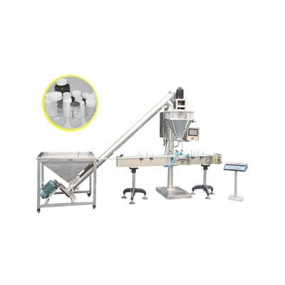 Semi Automatic Small Table Top Chemical Dry Cosmetic Milk Sachet Chemical Powder Weighing Dosing Filling And Bottle Packing Machine